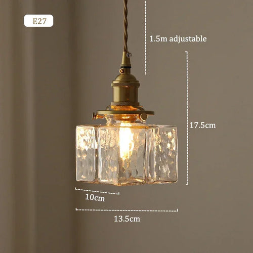 Retro-Pendelleuchte aus Glas mit kreativer LED-Beleuchtung für Vintage-Look