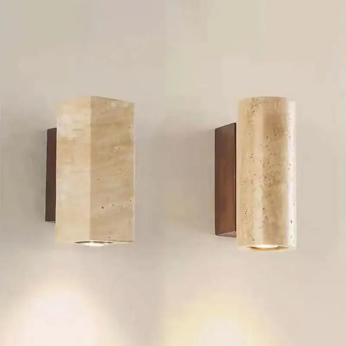 applique murale en marbre wabi sabi à led pour décoration intérieure