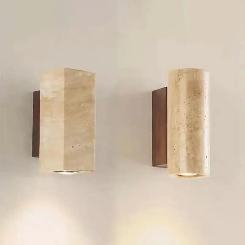 applique murale en marbre wabi sabi à led pour décoration intérieure - vue 6 sur 10