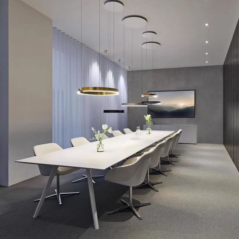lustre à anneau en c design allemand avec couleurs changeantes - vue 5 sur 24