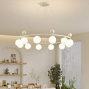 lustre en verre et métal style dynamique pour éclairage de beauté