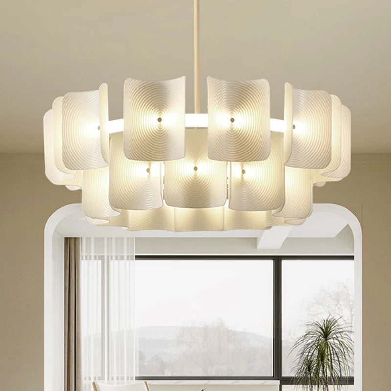Newly designed LED chandelier, fingerprint chandelier, luxurious living room, bedroom, villa, hotel lobby, bright acrylic chande