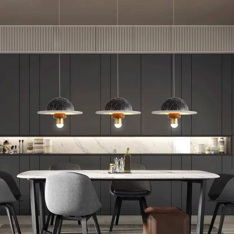 suspension en marbre design nordique pour intérieur moderne - vue 4 sur 9