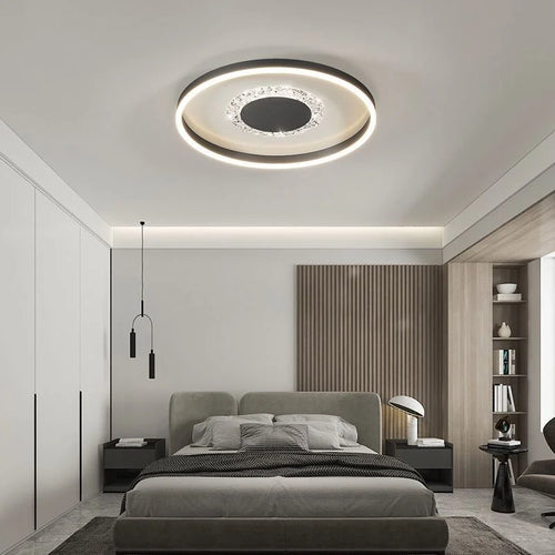 Dekorative LED-Deckenleuchte in Kreisform für modernes Interieur - vue 6 sur 13