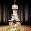 lustre en cristal européen 6 lumières pour intérieur élégant