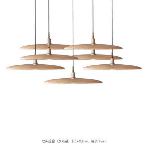 lustre en bois style nordique pour éclairage décoratif élégant - vue 15 sur 17