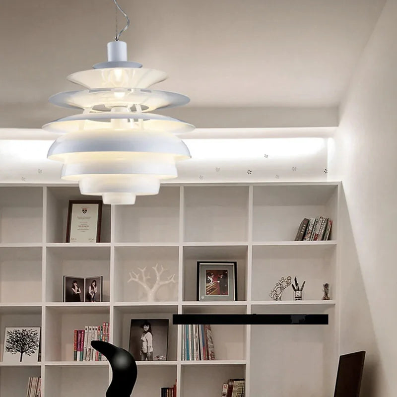 suspension design nordique en aluminium postmoderne loft - vue 6 sur 8