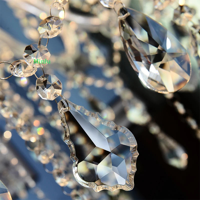 lustre en cristal de luxe pour hôtels et projets d'éclairage - vue 3 sur 7