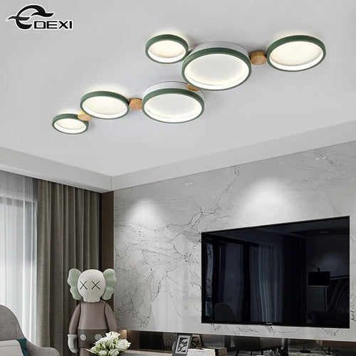 Nordischer LED-Kronleuchter für Wohnzimmer, Café, Balkon, Garderobe - vue 3 sur 25