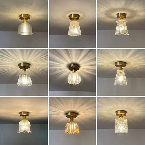 Moderner Glas-Deckenleuchte für innen und außen, lichtstark - vue 3 sur 30