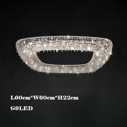 lustre en cristal décoratif pour éclairage intérieur élégant - vue 10 sur 15