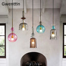 suspension en verre moderne pour décoration intérieure et luminaires