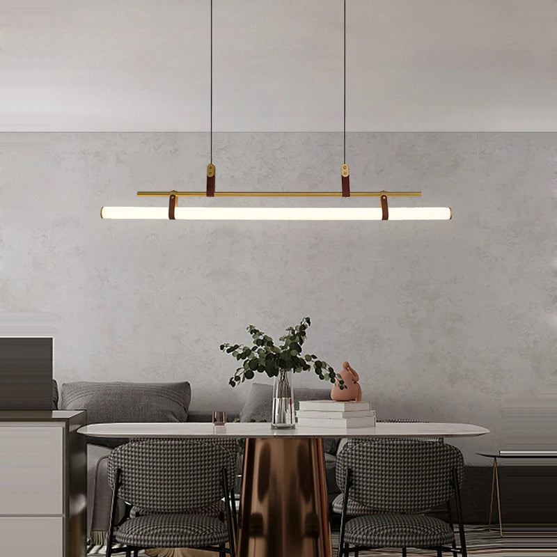 lustre minimaliste à led tendance pour éclairage moderne - vue 4 sur 10