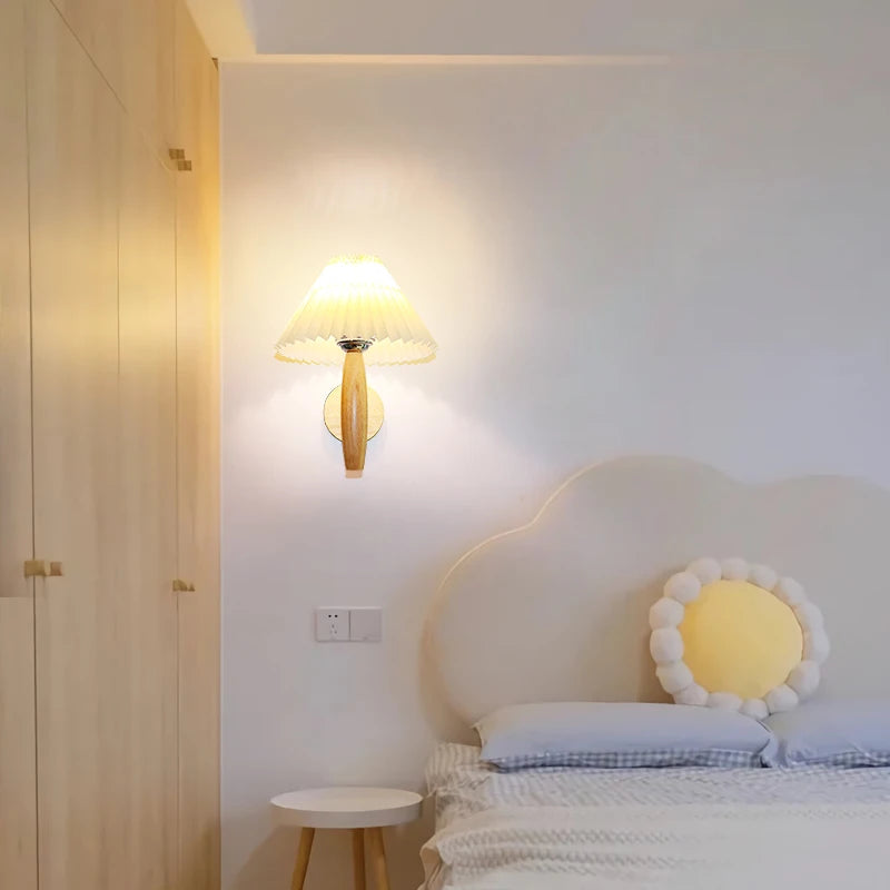 applique murale led moderne simple plissé parapluie pour hôtel - vue 6 sur 8