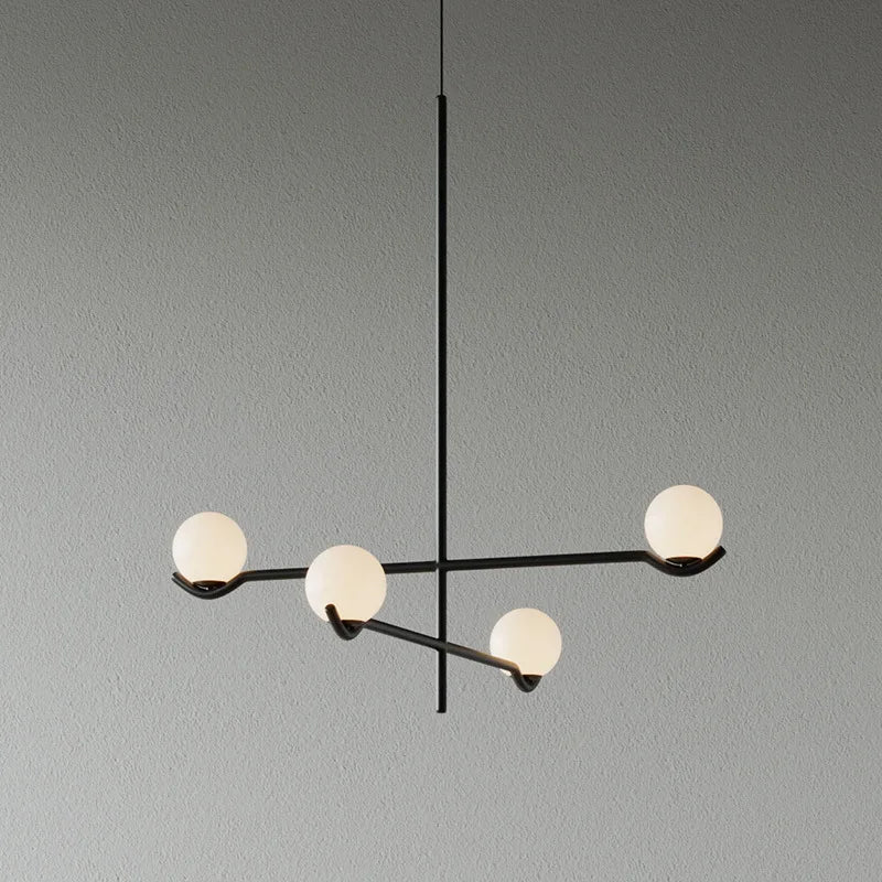 Moderner minimalistischer LED-Kronleuchter für die Wohnungsdekoration - vue 3 sur 14