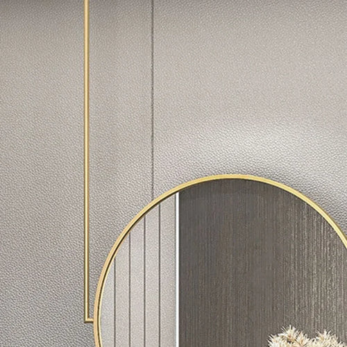 miroir mural rond en métal doré accessoire décoratif élégant