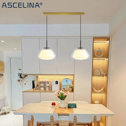 lustre verre moderne luxe décor maison luminaire