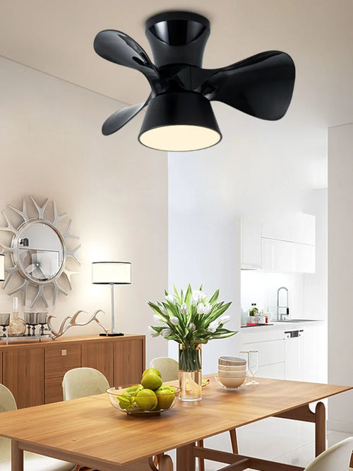 Moderner LED-Kronleuchter mit Deckenventilator für den Innenbereich - vue 6 sur 10