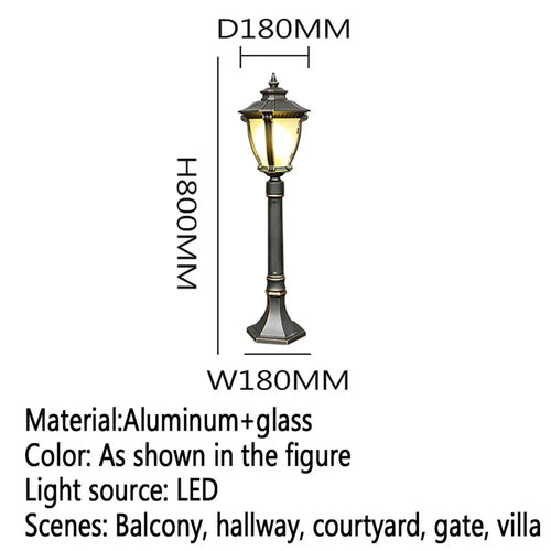 Moderne LED-Außenleuchte für Garten und Hof - vue 23 sur 47