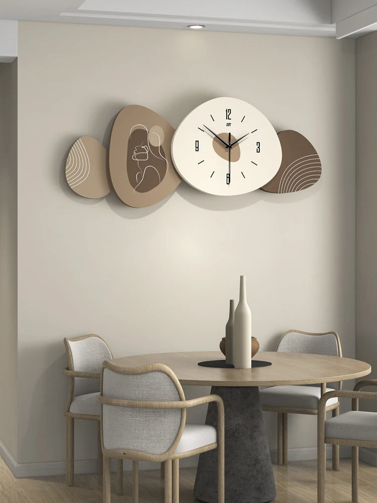 Modern Minimalist Wall Decor, Sofa Background Hanging Watch, Large Creative Wall Clock, 3D Wall Pendant, Home Decoration, 80cm - vue 3 sur 6