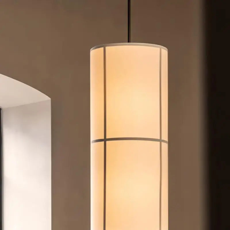 lustre à LED en tissu design wabi sabi pour décoration intérieure - vue 7 sur 13