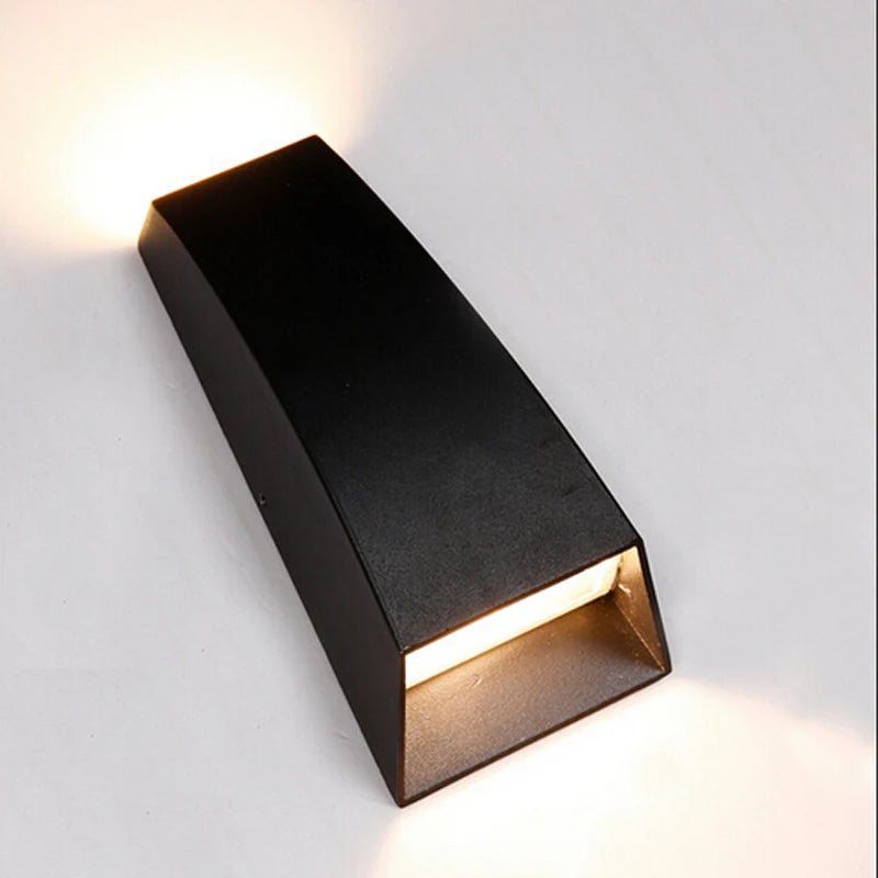 Applique murale extérieures LED étanche haut et bas applique murale AC90-260V 2*3W COB ampoule en aluminium cour jardin porche couloir lumières - vue 5 sur 6