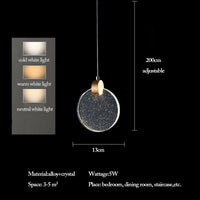 lustre suspendu en cristal led nordique pour intérieur
