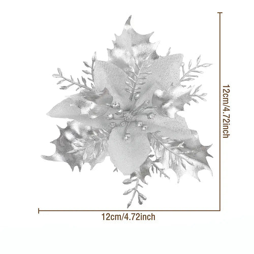 décoration suspendue fleur pailletée pour arbre de noël - vue 25 sur 34
