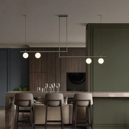 lustre moderne minimaliste suspension linéaire créative pour intérieur - vue 6 sur 15