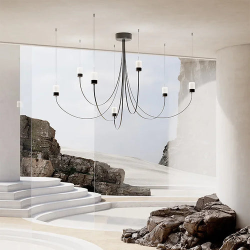 Moderner nordischer Kronleuchter kreatives Design elegante Pendelleuchte - vue 2 sur 8