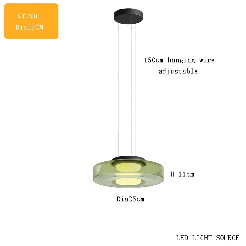 suspension design en verre série levels pour décoration moderne