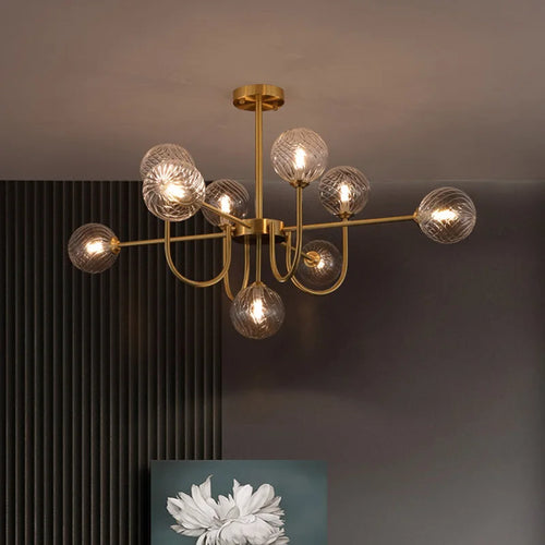 LED-Kronleuchter modernes Design in magischer Bohnenform - vue 3 sur 9