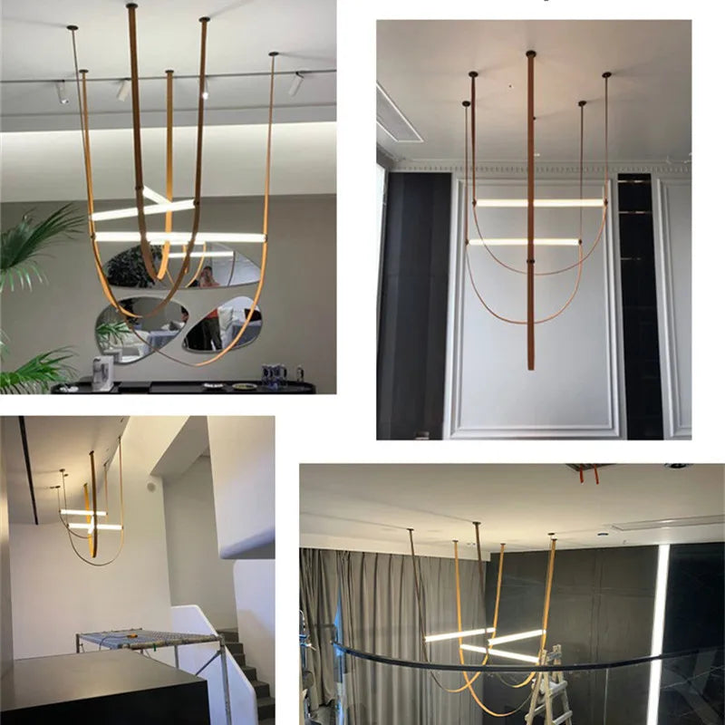 suspension tube de verre led créative minimaliste postmoderne