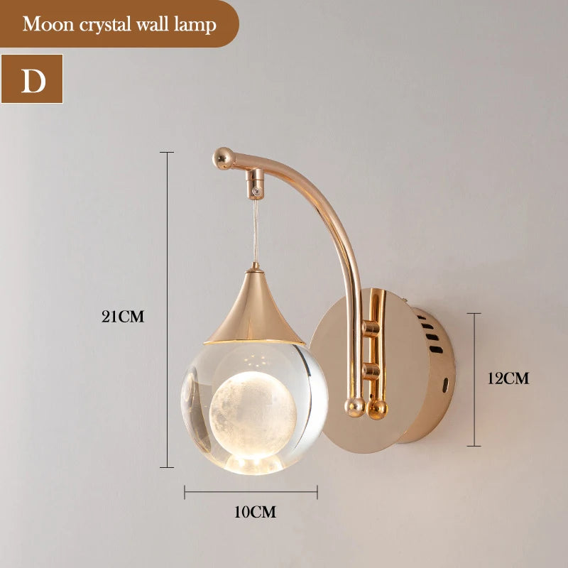applique murale moderne en forme de goutte de cristal luxe - vue 5 sur 8