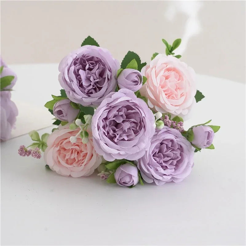 bouquet de pivoines artificielles pour décoration florale intérieure - vue 8 sur 17