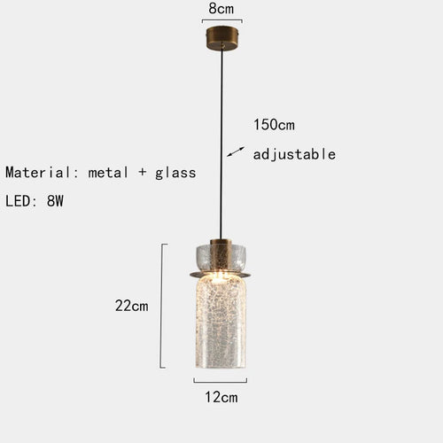 suspension créative en verre pour éclairage intérieur réglable - vue 13 sur 12