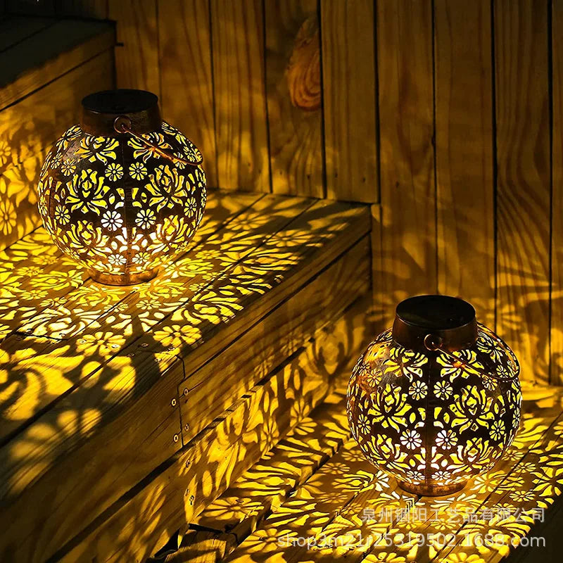 lampes solaires suspendues rétro pour jardin et extérieur - vue 3 sur 8