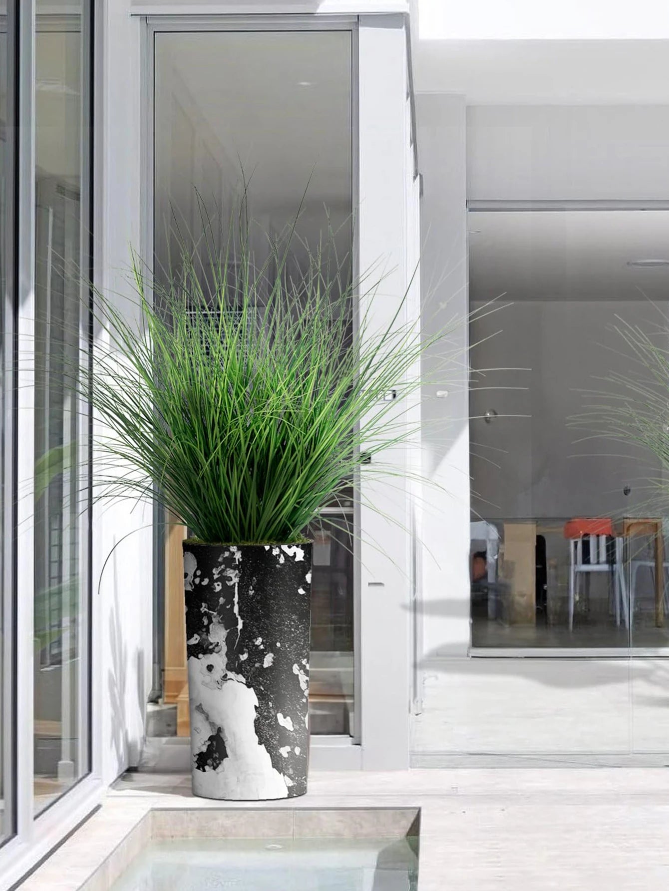plantes artificielles herbe d'oignon pour mariage jardin décoration intérieure - vue 6 sur 7