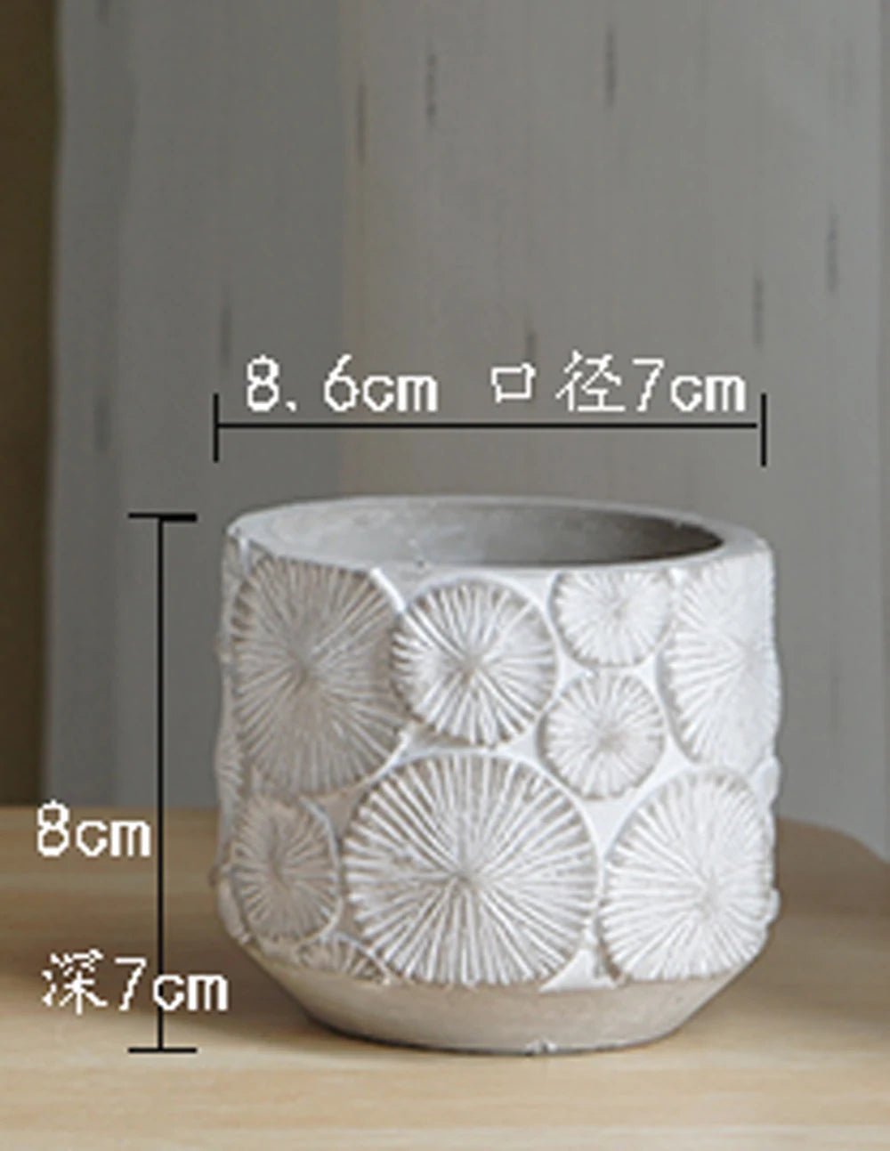 moule en silicone pour pots de fleurs décoratifs en béton vintage