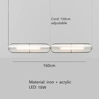 Moderne LED-Pendelleuchte mit verstellbarem Kabel für Bar und Büro