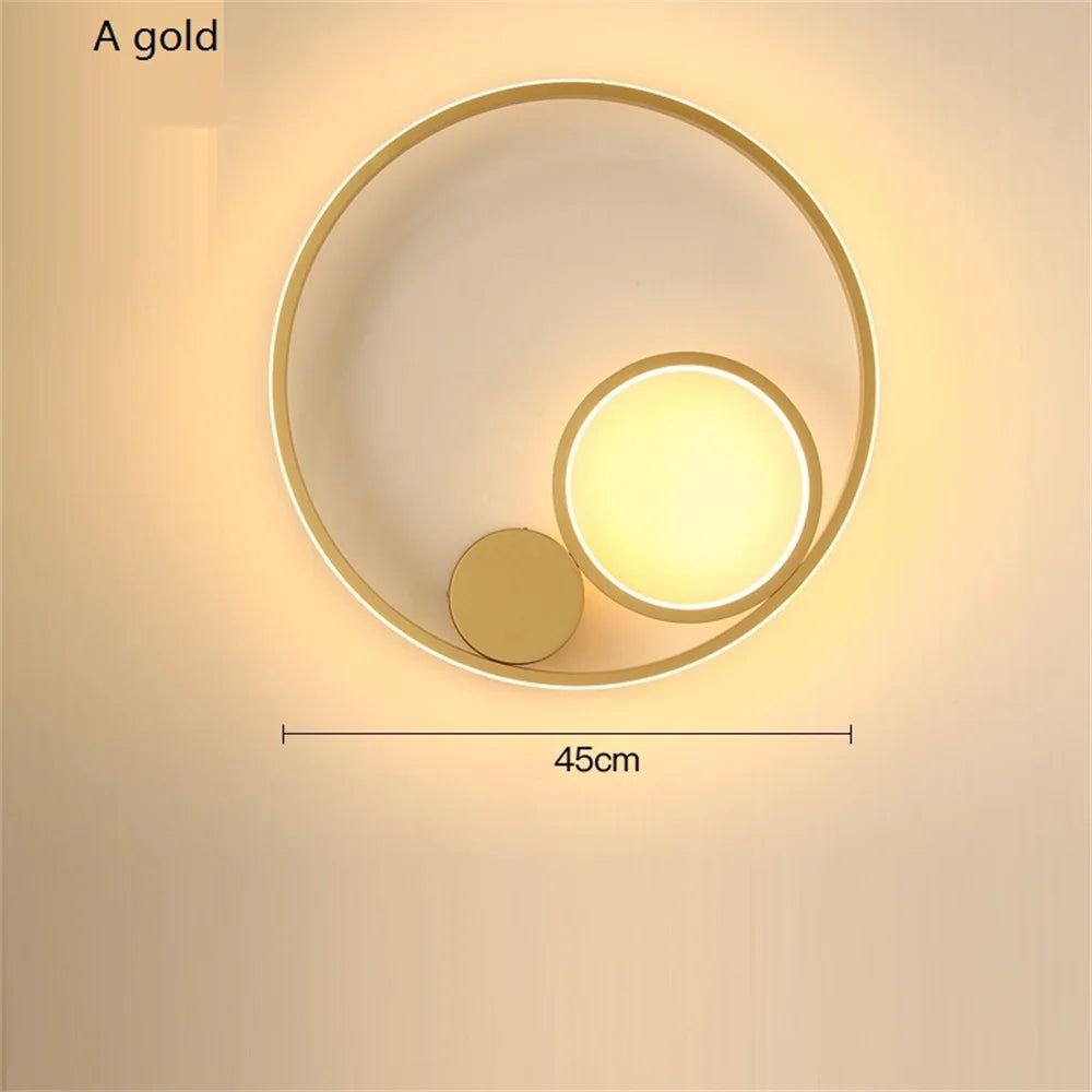 Moderne nordische LED-Wandleuchte aus Eisen, Aluminium und Acryl - vue 4 sur 12