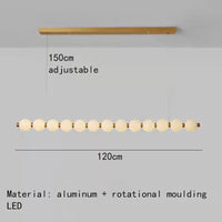 lustre led en boule acrylique avec cordon d'éclairage réglable pour boutique