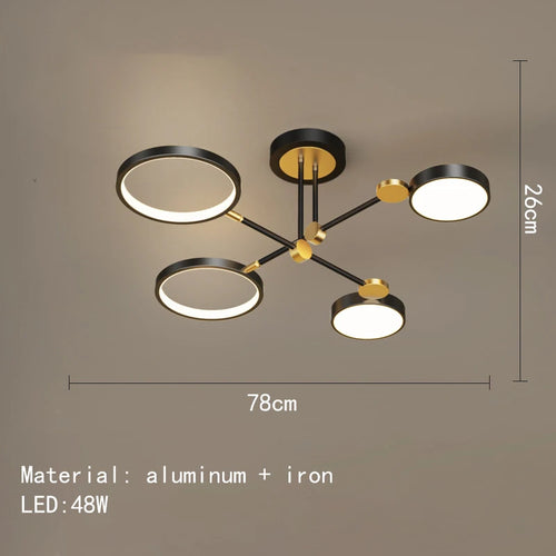 Minimalistische LED-Deckenleuchte 3 Farbtemperaturen dekorative Innenleuchte - vue 25 sur 30