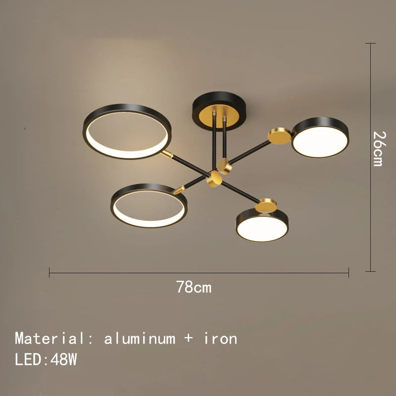 Minimalistische LED-Deckenleuchte 3 Farbtemperaturen dekorative Innenleuchte - vue 24 sur 30