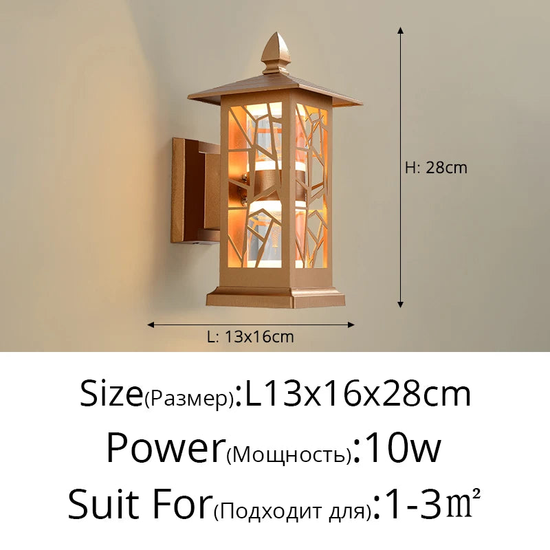 Wetterfeste minimalistische Außenwandleuchte für Garten - vue 13 sur 14