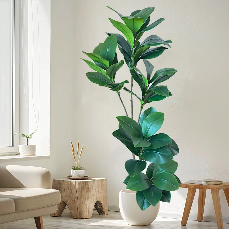 grands ficus artificiels en caoutchouc pour décoration de Noël - vue 2 sur 9