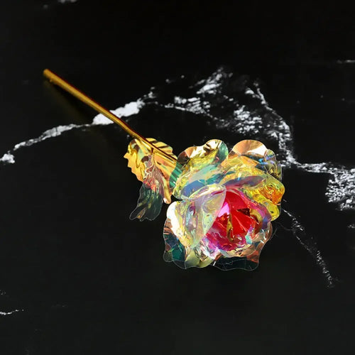 fleur de rose en feuille artisanale pour la saint-valentin - vue 15 sur 14