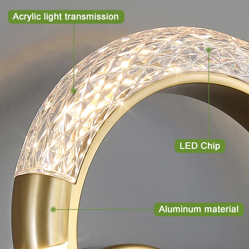 applique murale led moderne luminaire décoratif d'intérieur créatif - vue 6 sur 9