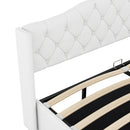 VSOGA 180 X 200CM Multifunctional Flat Bed with Hydraulic Storage, White