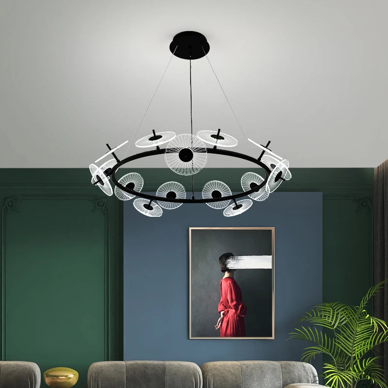lustre moderne pour éclairage intérieur design élégant - vue 6 sur 12